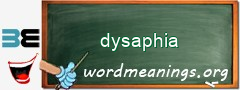 WordMeaning blackboard for dysaphia